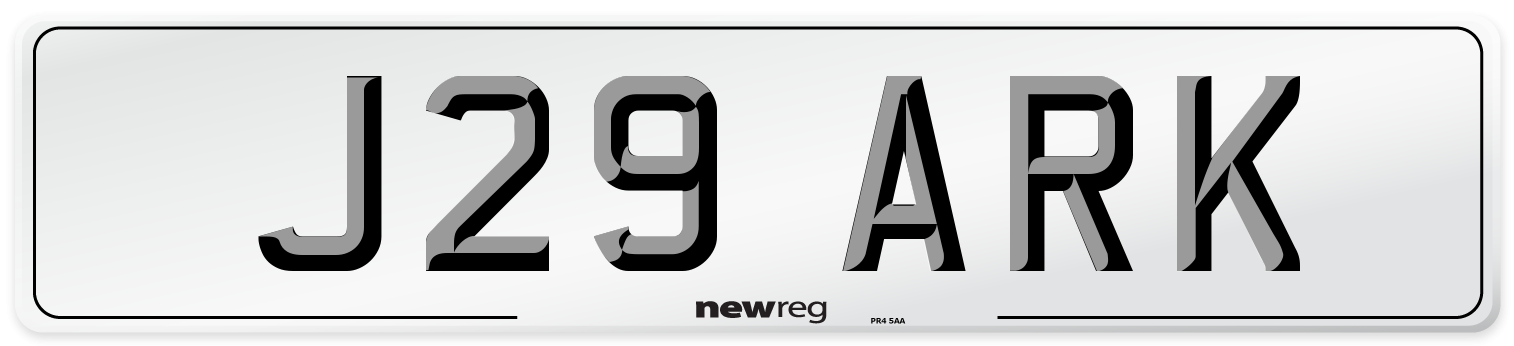 J29 ARK Number Plate from New Reg